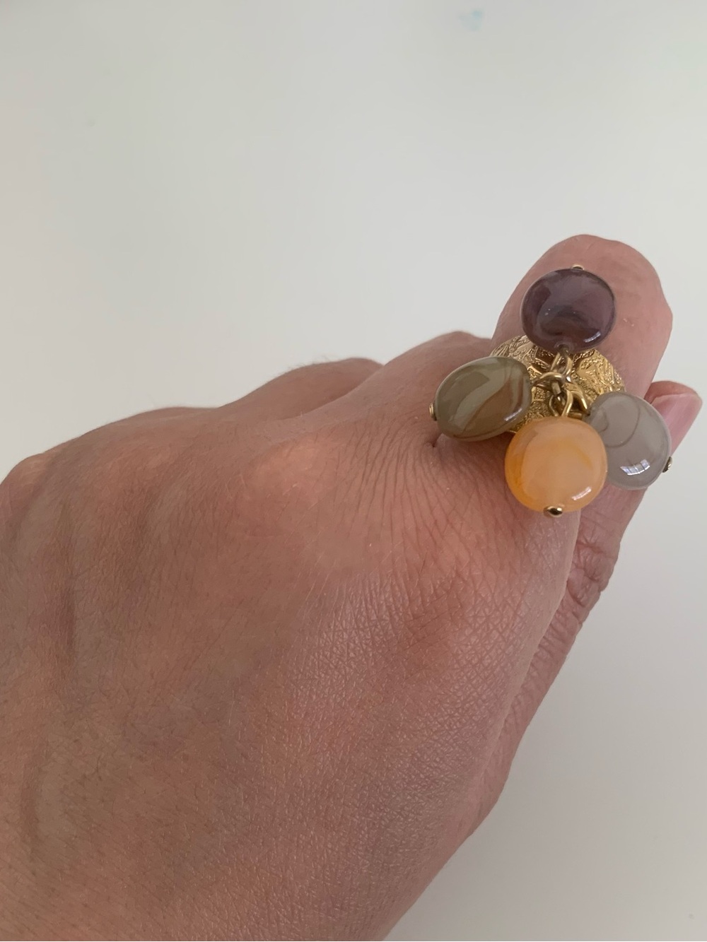 Sarah Coventry PEBBLES Ring from 1976 * Vintage Multi Colored Stone Ring